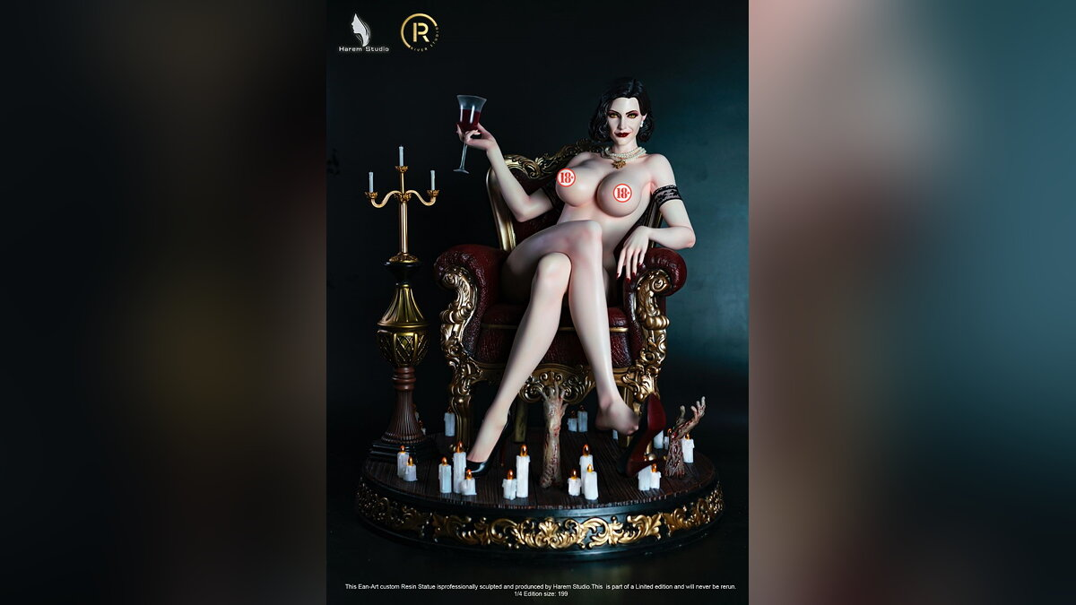 The first undressable Lady Dimitrescu figurine has been announced. The photo showed her naked body.